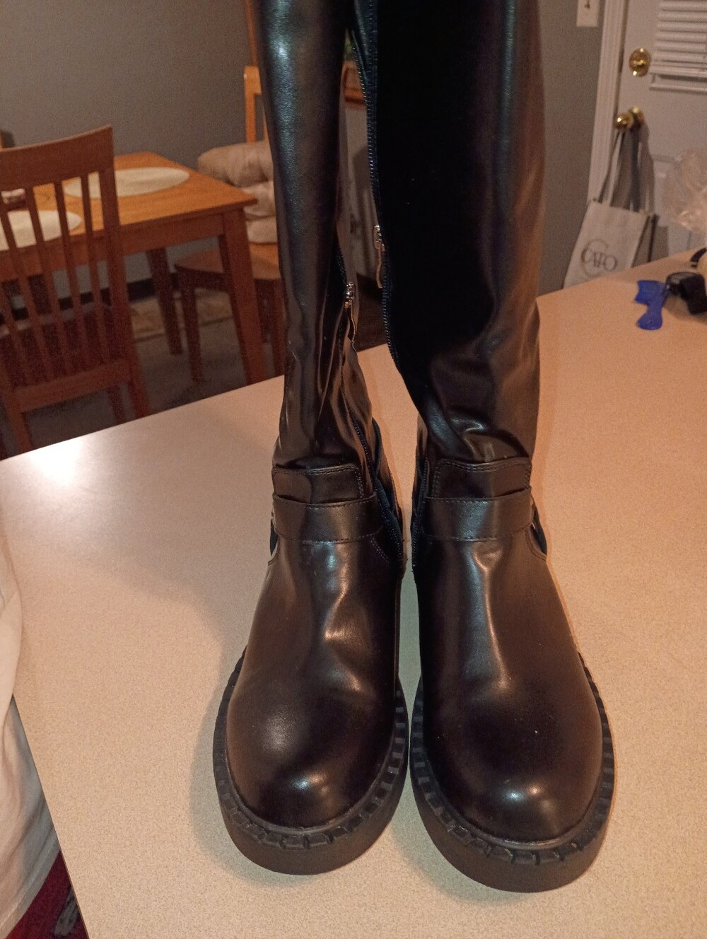 Fashion Nova Buckle Knee High Boots